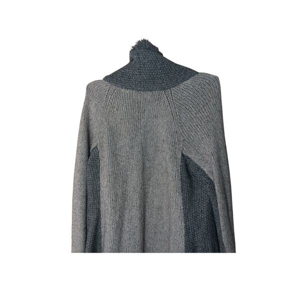 Anthropologie Sleeping On Snow Gray Cardigan Sweater Coat L Sherpa Lined - Picture 8 of 16